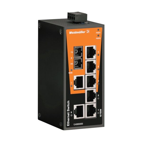 IE-SW スイッチングHUB 8ポートRJ45×7、SCS×1 1240950000 IE-SW-BL08-7TX-1SCS 1点