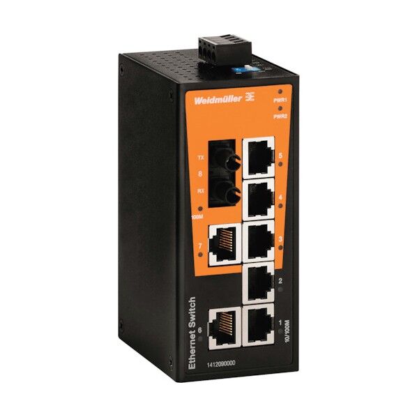 日本ワイドミュラー IE-SW スイッチングHUB 8ポートRJ45×7、ST×1 1412090000 IE-SW-BL08-7TX-1ST 1点