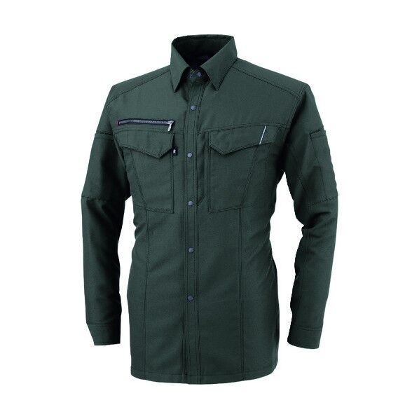 長袖シャツ チャコール Mサイズ A-8078-23-M 1点