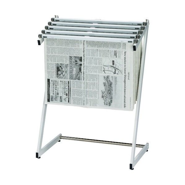 新聞架セット(新聞バサミ5本付)