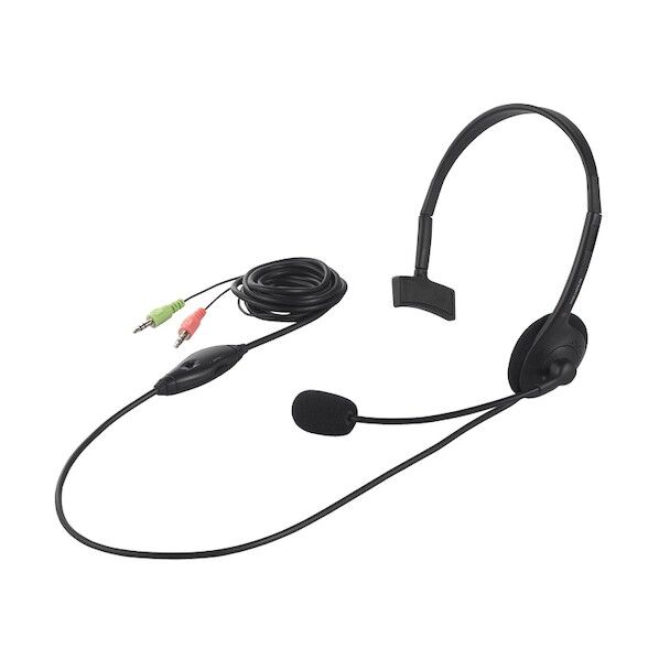 ヘッドセット 片耳ヘッドバンド ノイズ低減 ブラック