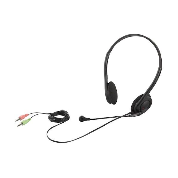 両耳ヘッドバンド式 ヘッドセット ブラック BSHSH14BK 1個