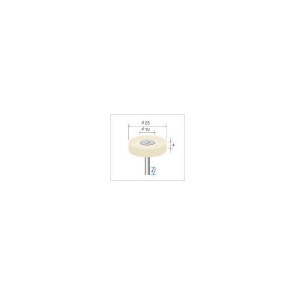 毛ブラシ ハード 豚毛 特厚タイプ 10本入 ホイール型 25×3×3mm 50116 10
