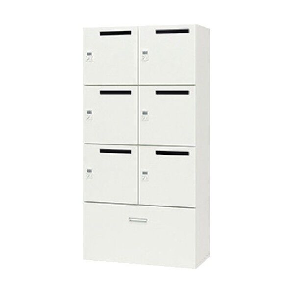 PK型パーソナルロッカー6人用(ファイル引出し付) PK-0918CMPD6S-WW 1点