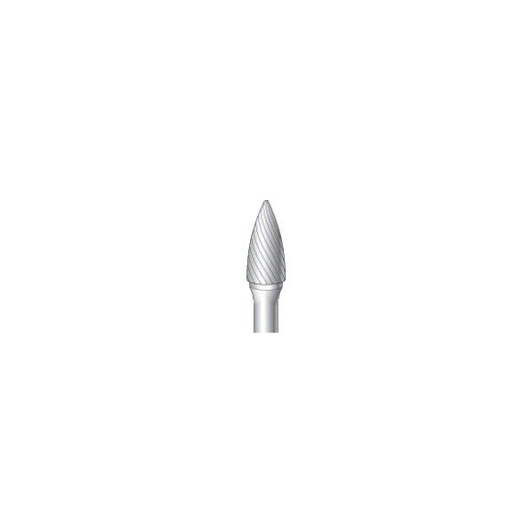 逆回転用超硬カッター 砲弾型 シングルカット 9.5×20×6mm 24813 1点