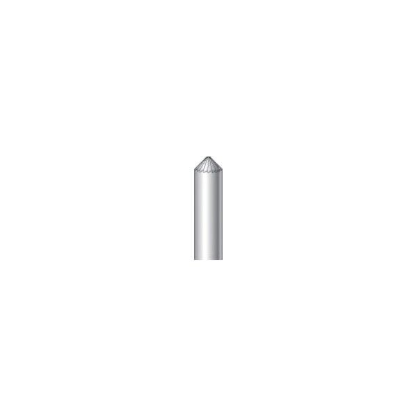 チタンコート超硬カッター テーパー型 シングルカット 90° 6×3×6mm 21615 1点