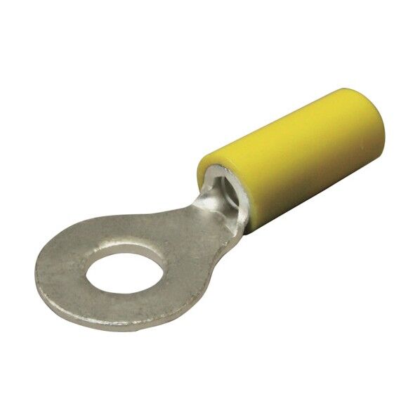 絶縁被覆付圧着端子(R形) 丸形 絶縁筒部ストレートタイプ(100PCS) TGV 3.5-5L-YEL 1点
