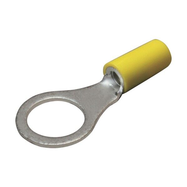 絶縁被覆付圧着端子(R形) 丸形 絶縁筒部ストレートタイプ(100PCS) TGV 5.5-10-YEL 1点