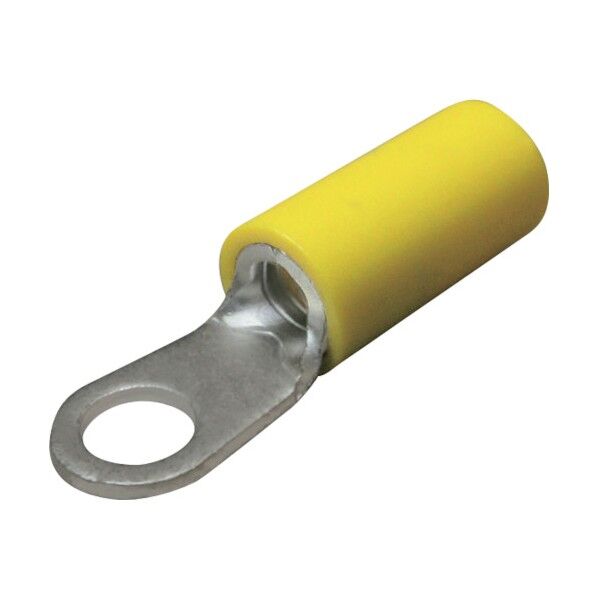 絶縁被覆付圧着端子(R形) 丸形 絶縁筒部ストレートタイプ(100PCS) TGV 5.5-4N-YEL 1点