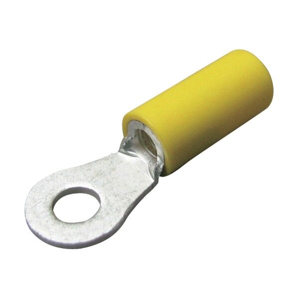 絶縁被覆付圧着端子(R形) 丸形 絶縁筒部ストレートタイプ(100PCS) TGV 5.5-4-YEL 1点