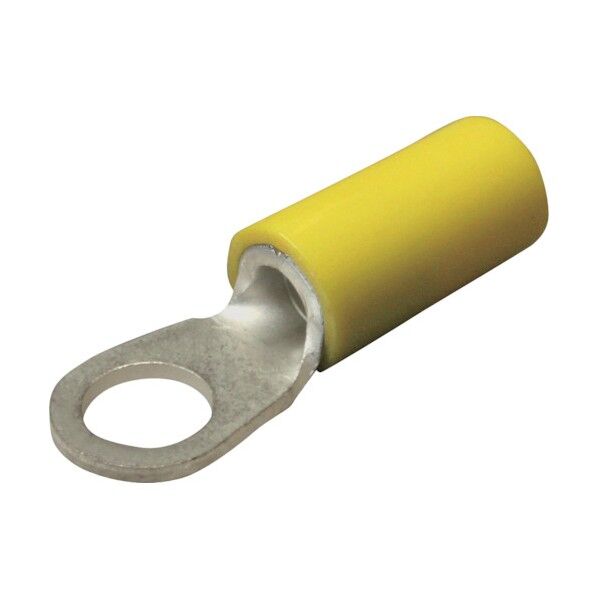 絶縁被覆付圧着端子(R形) 丸形 絶縁筒部ストレートタイプ(100PCS) TGV 5.5-5N-YEL 1点