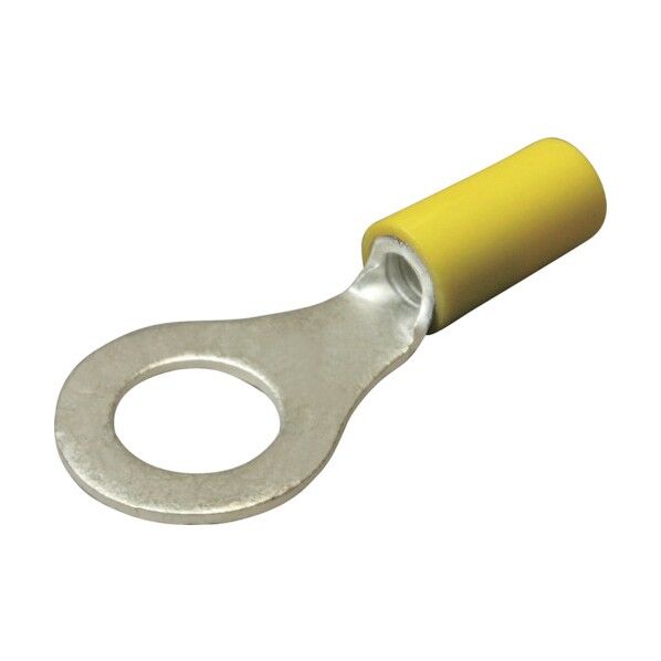 絶縁被覆付圧着端子(R形) 丸形 絶縁筒部ストレートタイプ(100PCS) TGV 5.5-8-YEL 1点