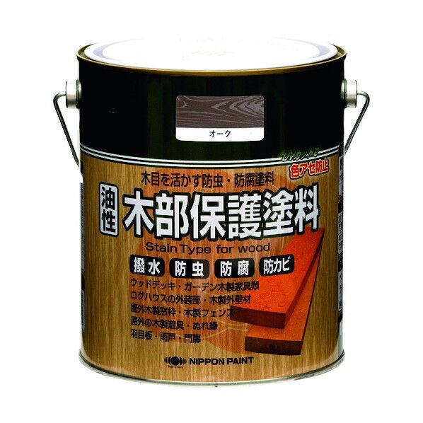 ニッペホーム ぺ 油性木部保護塗料 1.6L オーク HY003-1.6 1点