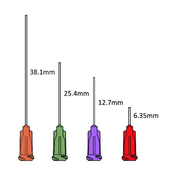 Techcon TEニードル 21ゲージ 紫 1インチ TE721100PK 50本