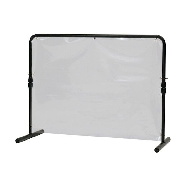 ビニールパーテーション ロータイプ 飛沫飛散防止 高さ調節可能 PDOS001BK 1点