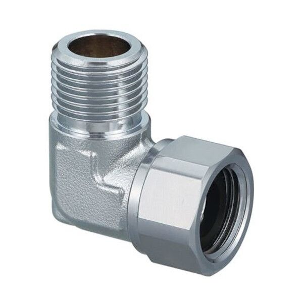 ナット付エルボアダプター ショートタイプ G1/2×G1/2 水協品