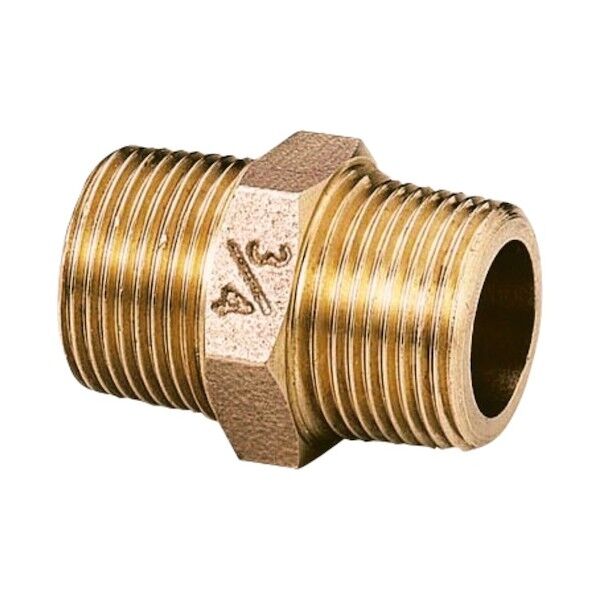 オンダ製作所 砲金ニップル(青銅) R1/2×R1/2 OT-025 1点