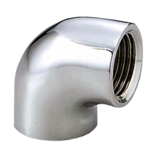 オンダ製作所 砲金エルボ(青銅) Rc1/2×Rc1/2 バフ・メッキ付 OT-029MB 1点