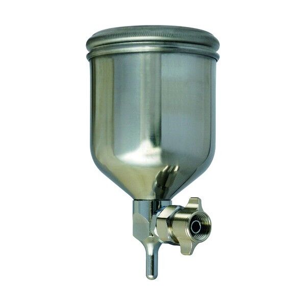 デビルビス 重力式塗料カップ(150cc フリーアングル 脚付 ステンレス製)