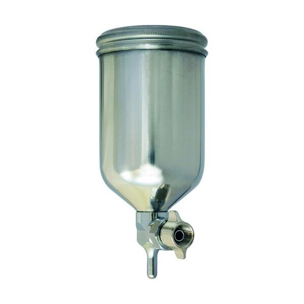 重力式塗料カップ(250cc フリーアングル 脚付 ステンレス製)