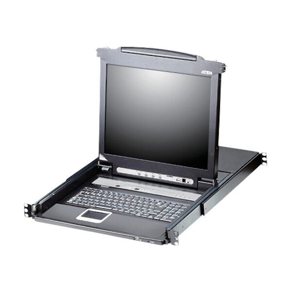 17インチLCD一体型8ポートKVMドロワー ショートレール