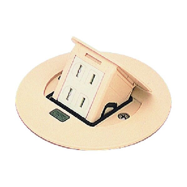 F型アップコン丸型2コ用アイボリー DU1100W 1