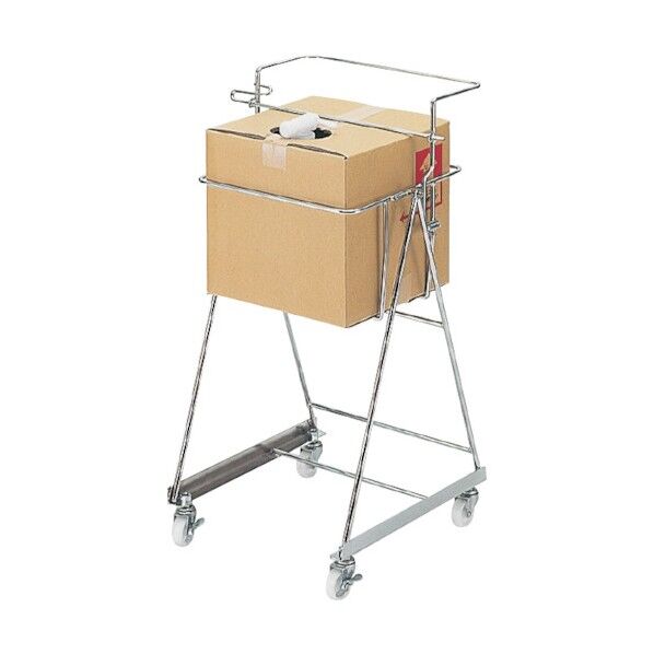 スチール缶スタンド 浅型段ボール用キャスター付 KC-10