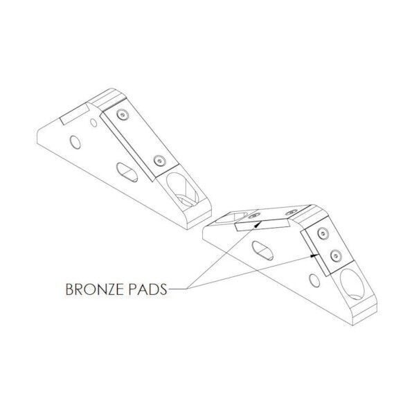 V型コンポーネント大(接触部分ブロンズ製)(メートル法) Large Vees (2) Bronze pads R-VHV-25150-BZ 1点