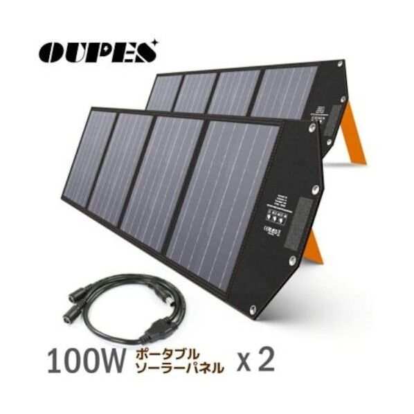 OUPES社 ソーラーパネル(100W)2枚セット OUPSP200 1点
