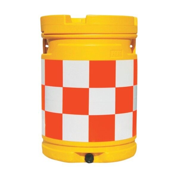 セフティドラム 8Y3087 市松 蛍光ピンク/白 8Y308700YE 1点