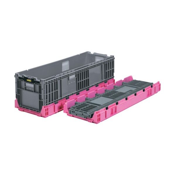 折りたたみコンテナー 560070 オリコンEP100B-SW ピンク/ライトグレー