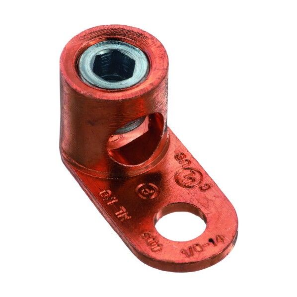 銅製メカニカルコネクター 1穴 取付板 ストレート 電線サイズ AWG14 ML4-CY 100個