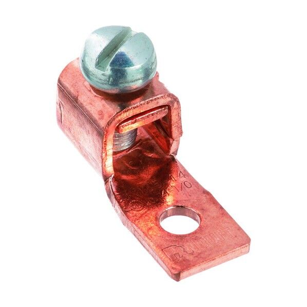 銅製メカニカルコネクター 1穴 ストレート固定タン型ラグ 電線サイズ AWG4 - 1/0 取付穴 64mm CXS125-14-Q 25個