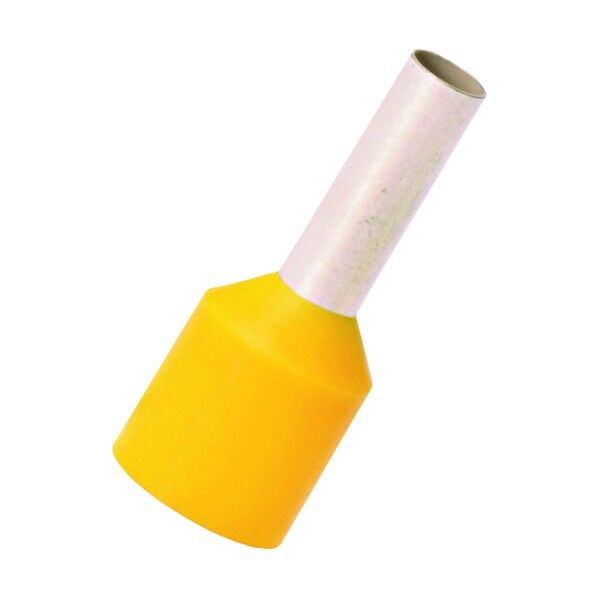 絶縁付きフェルール端子 短絡防止用 AWG10 黄