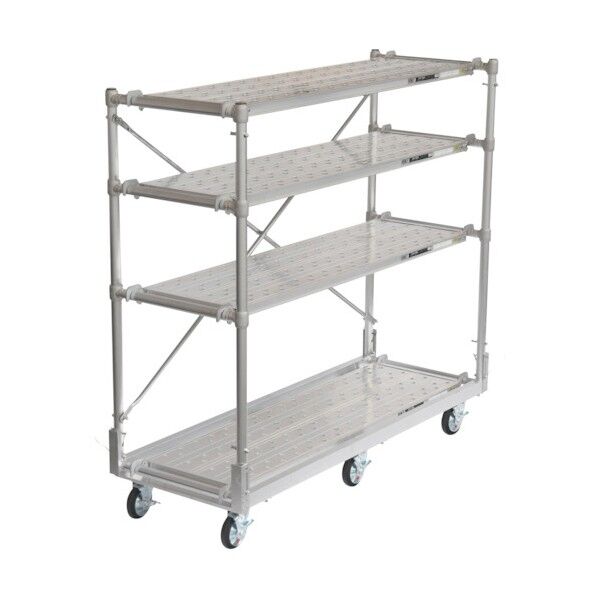 アルミニウム合金製 棚台車 シルバー CAG-F1850-Z 6台