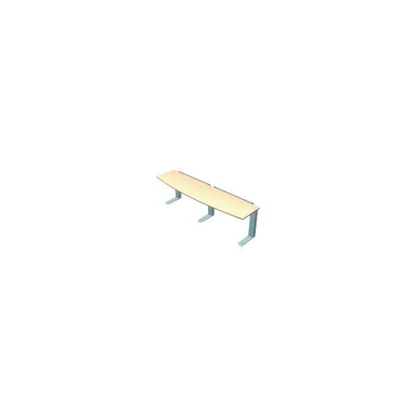 ※法人専用品※プラス 642142XFタイプL テーブル247R XL-247R WM/M4 1点