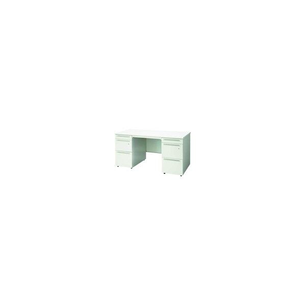 ※法人専用品※プラス 868739)両袖机 W1400 UJ-147D-33 WS/W4 1点