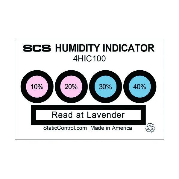 デスコジャパン 湿度表示カード 相対湿度10% 20% 30% 40% 4HIC100 100枚