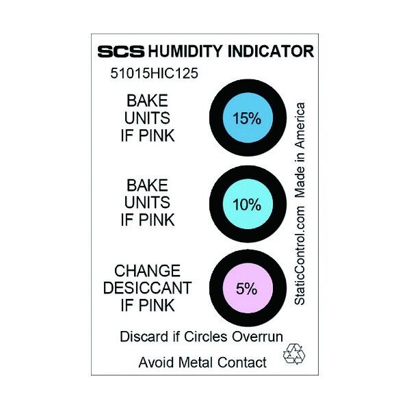 湿度表示カード 相対湿度 5% 10% 15%