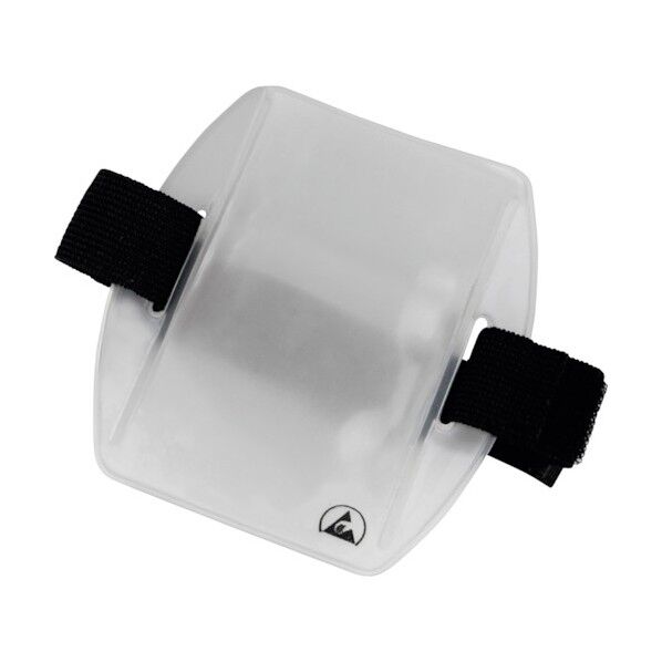 デスコジャパン 静電気対策ネームカードホルダー 腕章タイプ 60mmX85mm 35193 1点...