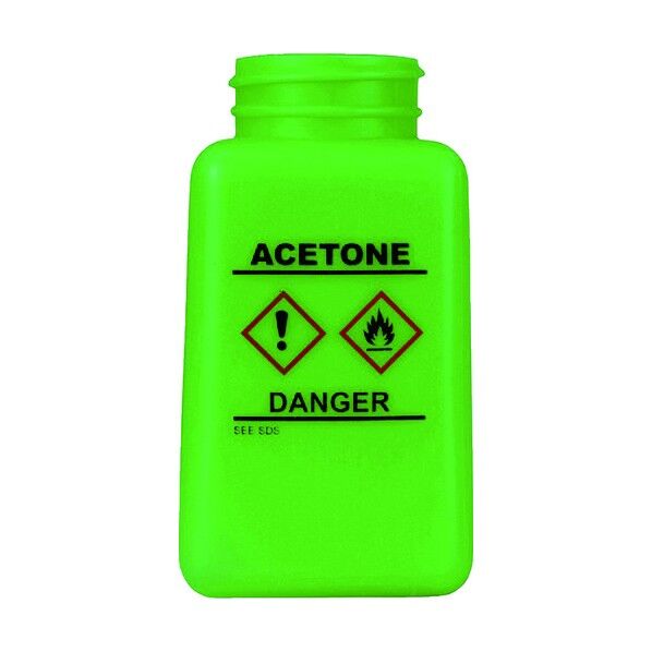 ボトル 緑 GHS表示 アセトンと印刷 180cc 35732 1点