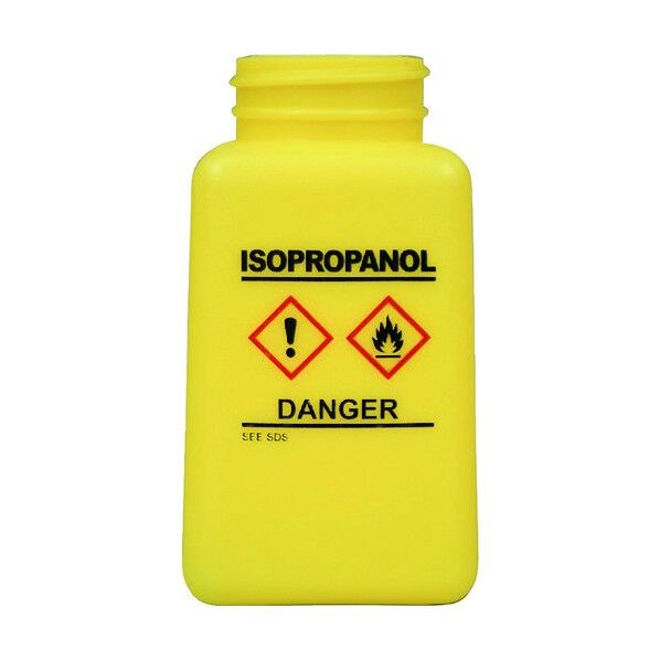 ボトル 黄色 GHS表示 イソプロパノールと印刷 180cc 35738 1点