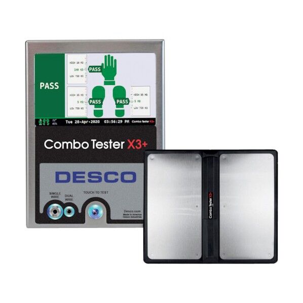 コンボテスターX3 PLUS リストストラップ&シューズチェッカー デュアルフットプレート付き