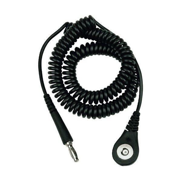 コード、コイル式、JEWEL、マグネット嵌合 黒、3.66m 09181 1点