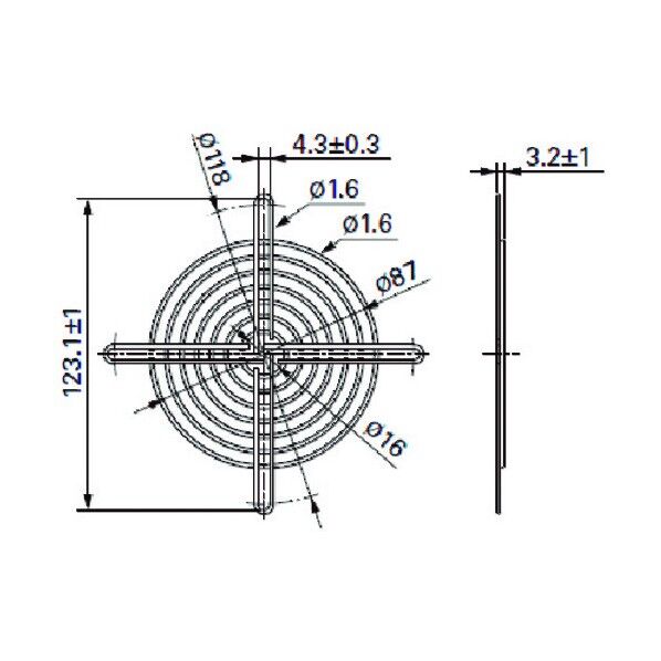 フィンガーガード (φ133用 吸込側) 109-1112 1点