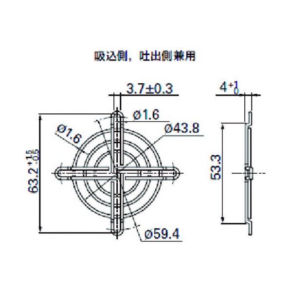 フィンガーガード (□52用 吐出側) 109-149 1点