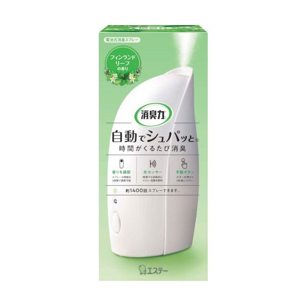 消臭力 自動でシュパッと 本体 フィンランドリーフの香り 39ML 1個