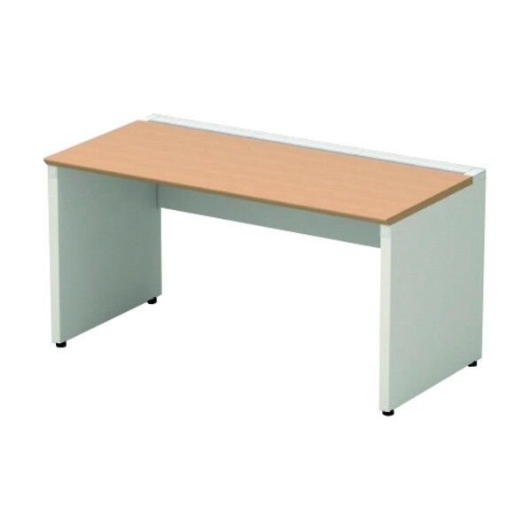 689208)片面デスク ベースセット ST-K146W-B WM/W4 1点