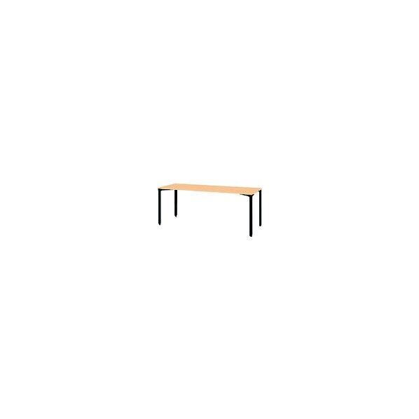 ※法人専用品※プラス 662756)ロンナ 会議テーブル NN-1807PAR WM/BK 1点