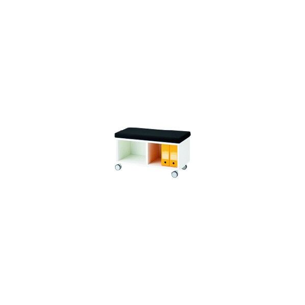 632158)SQ スツールワゴン SQ-084SW BK/W4 1点
